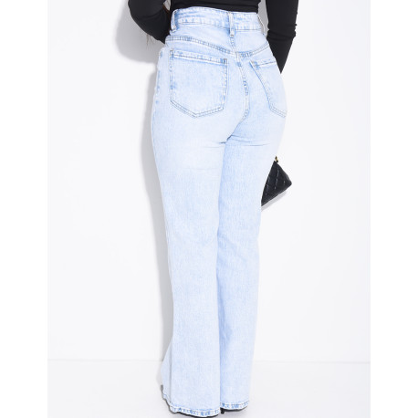 Jeans bootcut stretch délavé