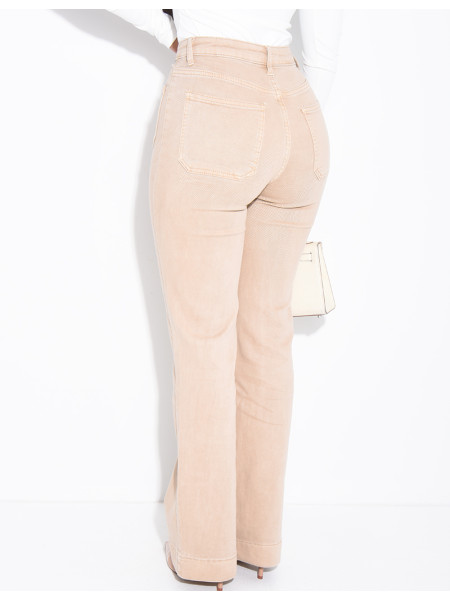 jeans coupe droite stretch à poches sur l'avant