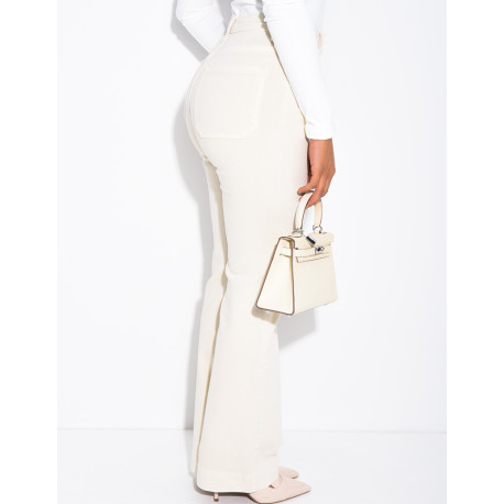 jeans coupe droite stretch à poches sur l'avant