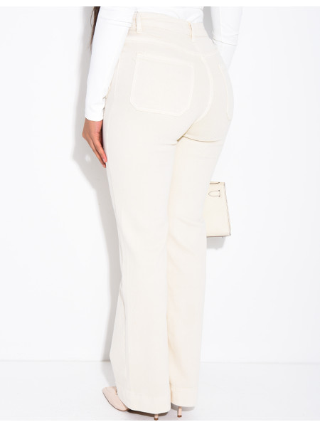 jeans coupe droite stretch à poches sur l'avant