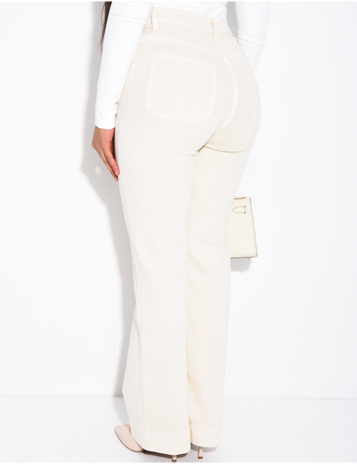 jeans coupe droite stretch à poches sur l'avant