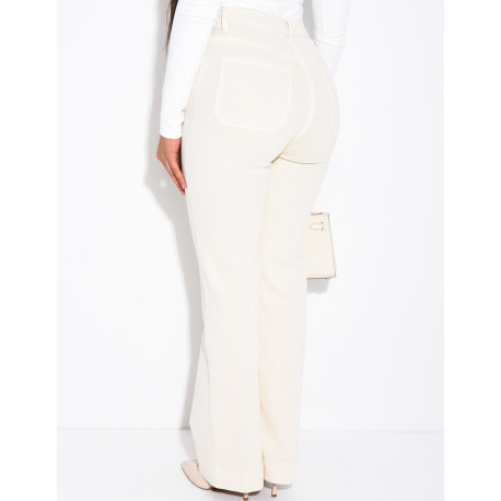 jeans coupe droite stretch à poches sur l'avant