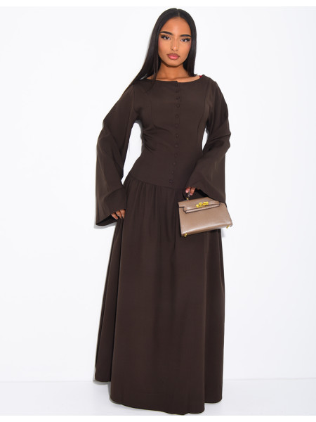 Robe longue à boutonner