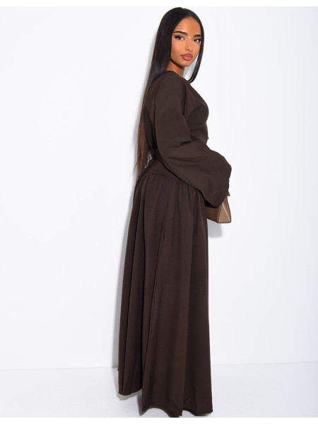 Robe longue à boutonner