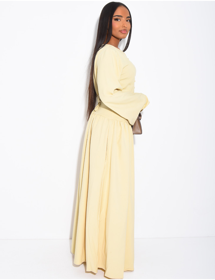 Long button-up dress