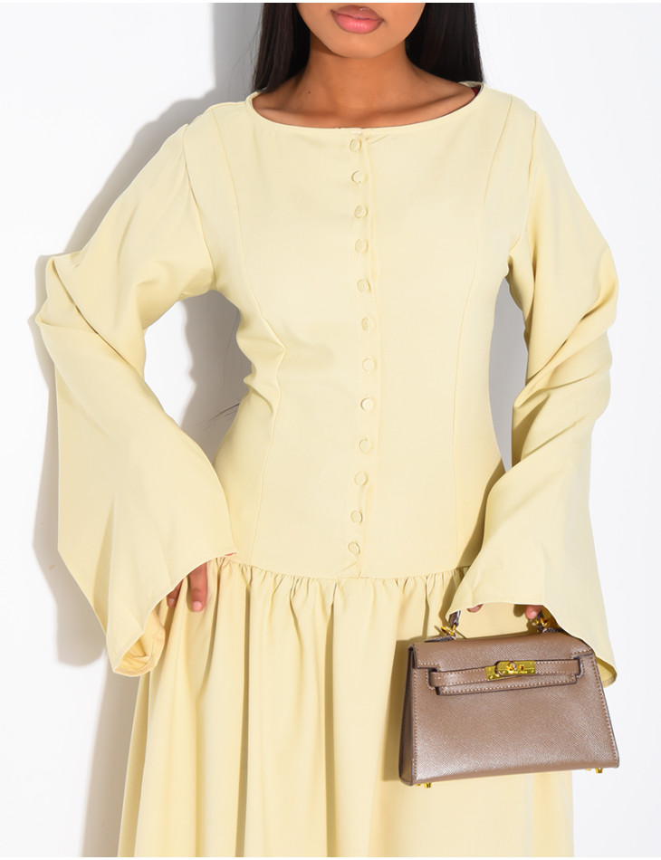 Long button-up dress