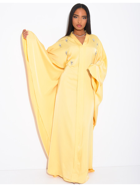 Abaya Schmetterling zum Binden mit Kristallen verziert