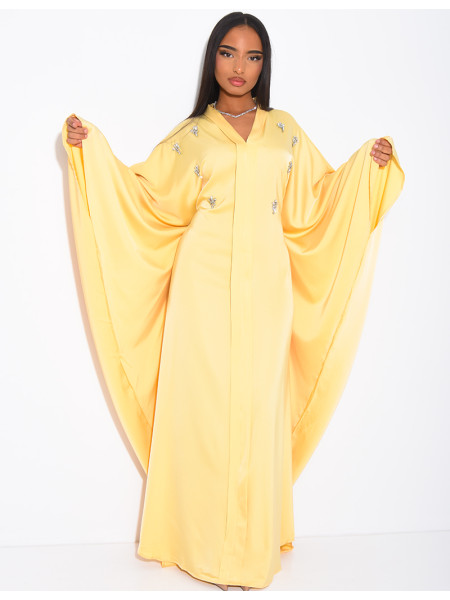 Abaya Schmetterling zum Binden mit Kristallen verziert