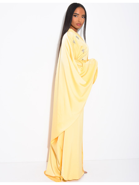 Abaya Schmetterling zum Binden mit Kristallen verziert