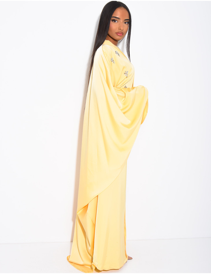 Abaya Schmetterling zum Binden mit Kristallen verziert