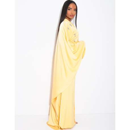 Abaya Schmetterling zum Binden mit Kristallen verziert