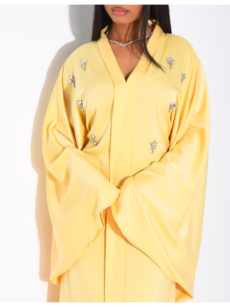 Abaya Schmetterling zum Binden mit Kristallen verziert