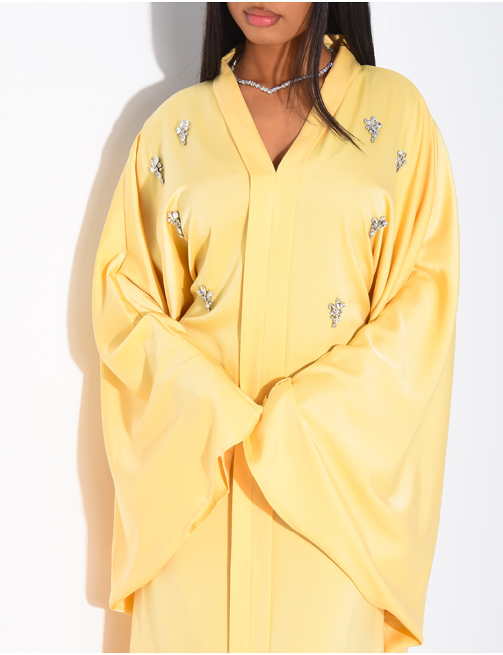 Abaya Schmetterling zum Binden mit Kristallen verziert