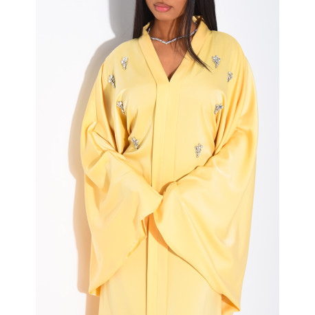 Abaya Schmetterling zum Binden mit Kristallen verziert