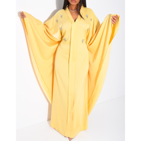 Abaya Schmetterling zum Binden mit Kristallen verziert