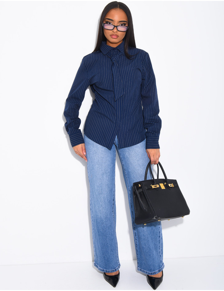 Tailliertes Hemd mit Streifen