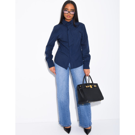 Tailliertes Hemd mit Streifen