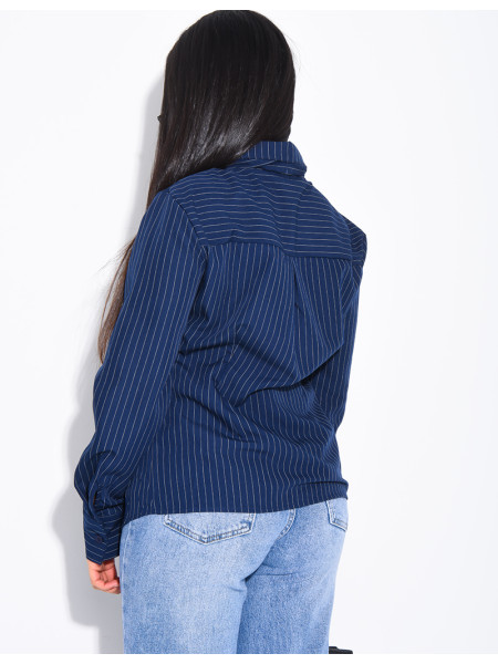 Tailliertes Hemd mit Streifen