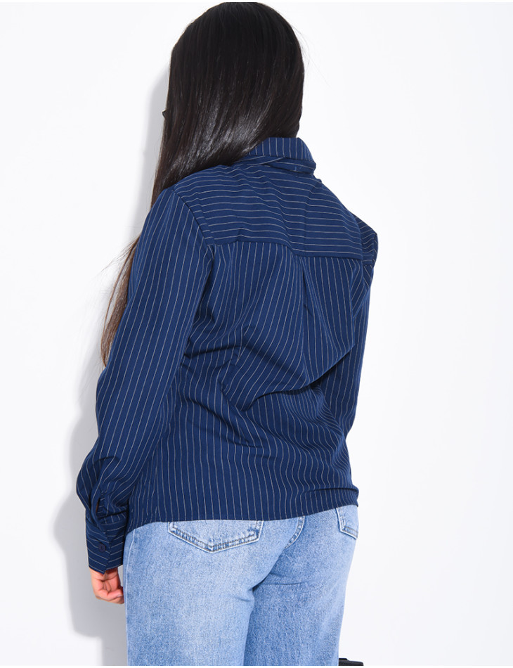 Tailliertes Hemd mit Streifen