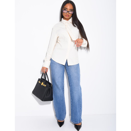 Chemise cintrée à rayures