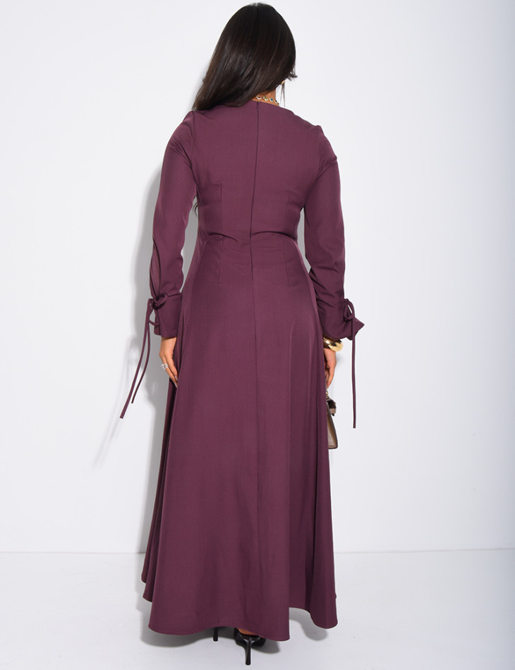 Langes Kleid zum Binden aus hochwertigem Stoff