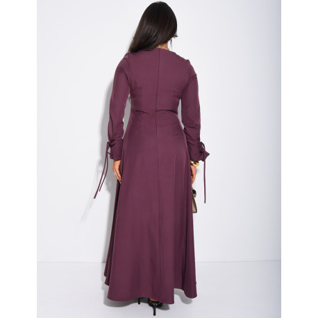 Langes Kleid zum Binden aus hochwertigem Stoff