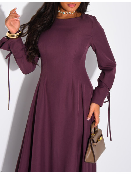 Langes Kleid zum Binden aus hochwertigem Stoff