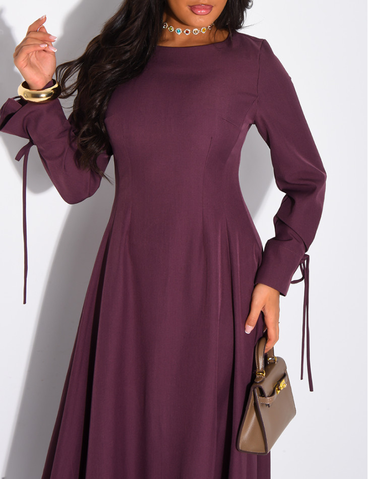 Langes Kleid zum Binden aus hochwertigem Stoff