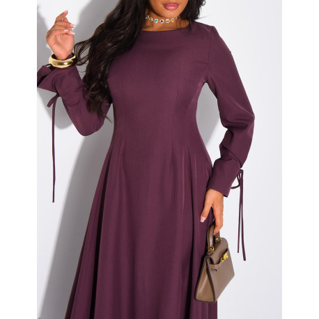 Langes Kleid zum Binden aus hochwertigem Stoff