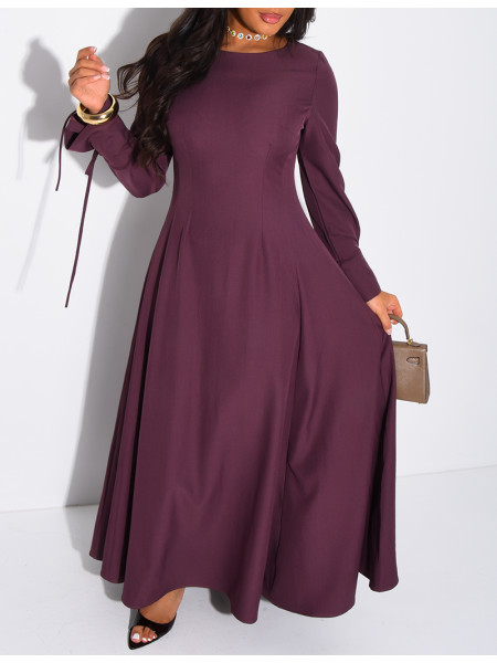 Langes Kleid zum Binden aus hochwertigem Stoff