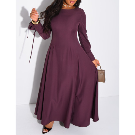 Langes Kleid zum Binden aus hochwertigem Stoff