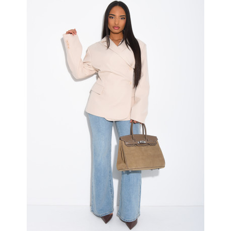 Premium fitted blazer with side closure