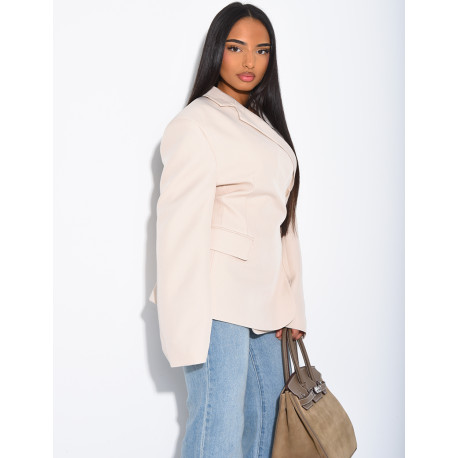 Premium fitted blazer with side closure