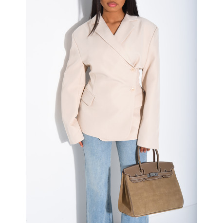 Premium fitted blazer with side closure