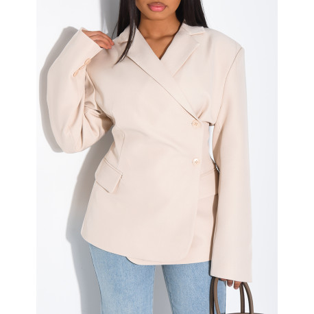 Premium fitted blazer with side closure