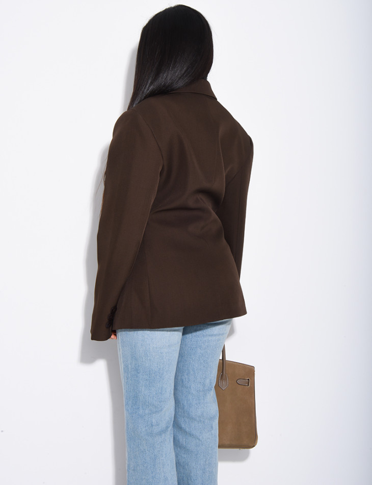 Premium fitted blazer with side closure