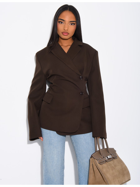 Premium fitted blazer with side closure