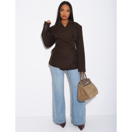 Premium fitted blazer with side closure