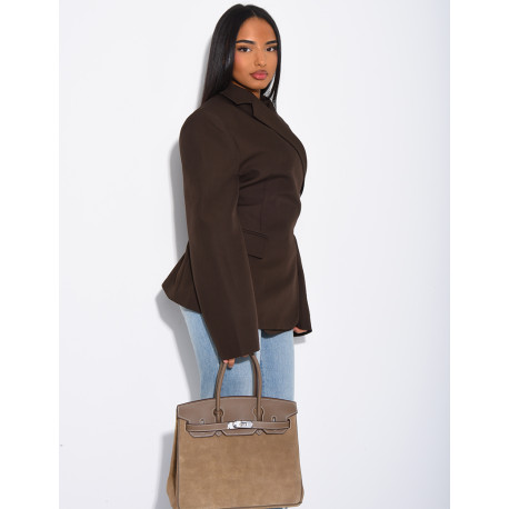 Premium fitted blazer with side closure