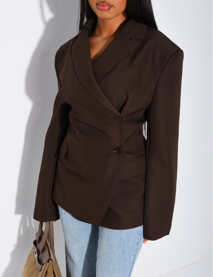 Premium fitted blazer with side closure