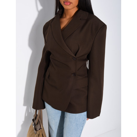 Premium fitted blazer with side closure