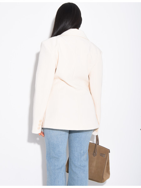 Premium blazer with fitted waist