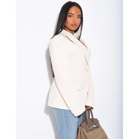 Premium blazer with fitted waist