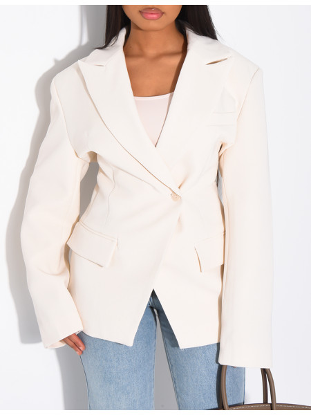 Premium blazer with fitted waist