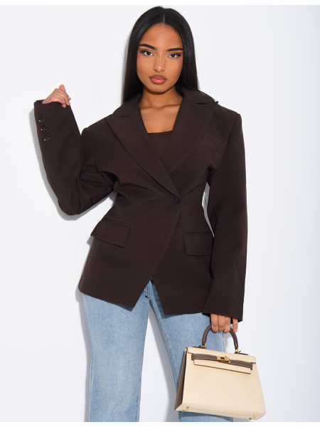 Premium blazer with fitted waist