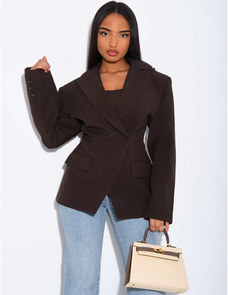 Premium blazer with fitted...