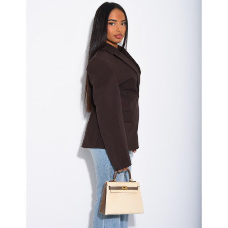 Premium blazer with fitted waist