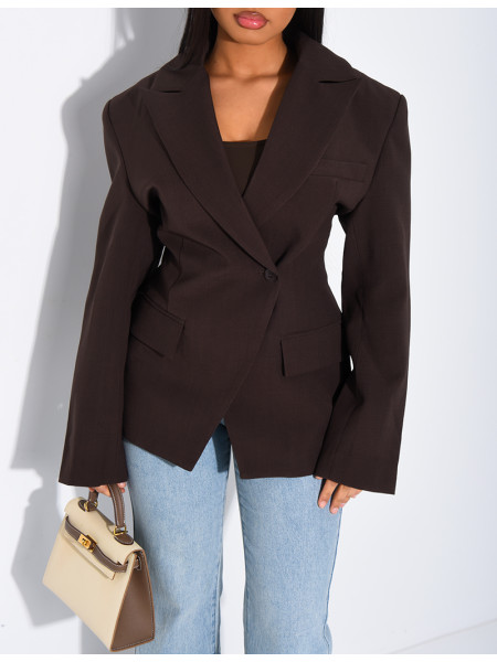 Premium blazer with fitted waist