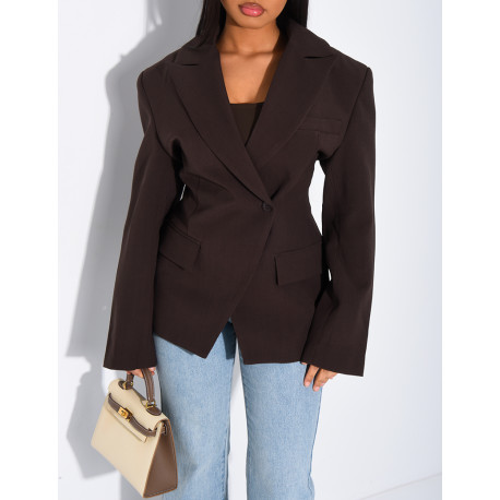 Premium blazer with fitted waist