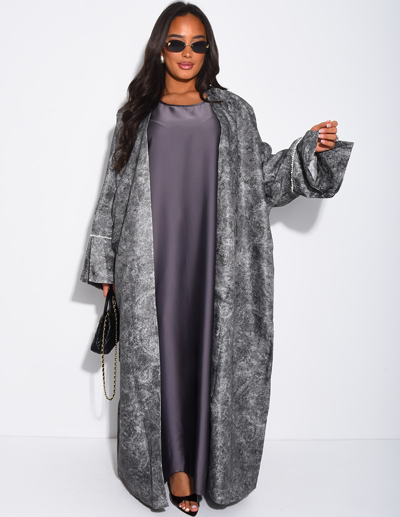 Set aus Satin-Kleid und...